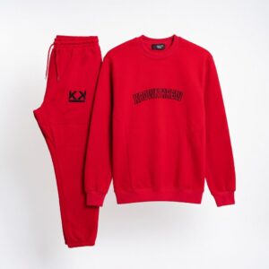 Red Colour Unisex Tracksuit