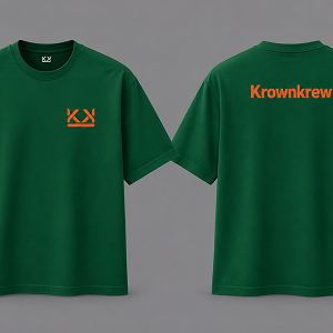 Green Round T-shirt for Men